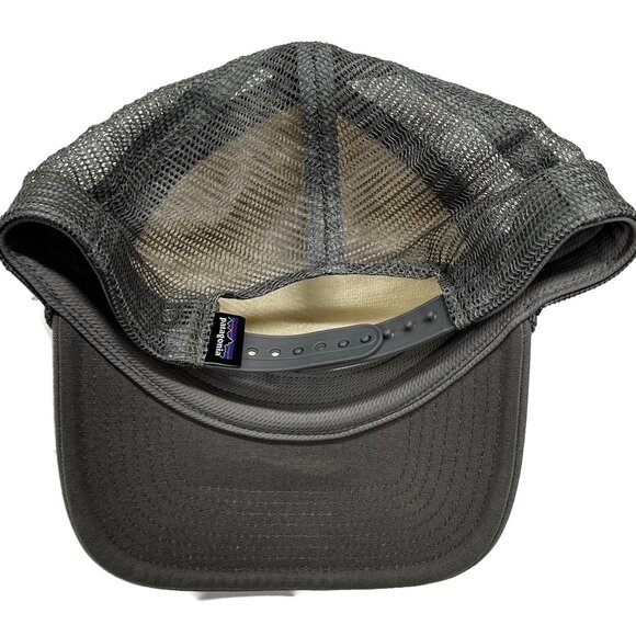 Patagonia Fitz Roy Bar Interstate Hat Foam Mesh Snapback White Gray Trucker - Picture 9 of 10